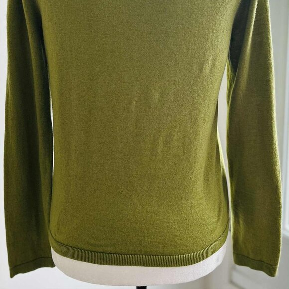 Massimo Dutti Pistachio Soft Touch Wool Blend Fine Knit Crewneck Sweater – US M - Picture 7 of 11